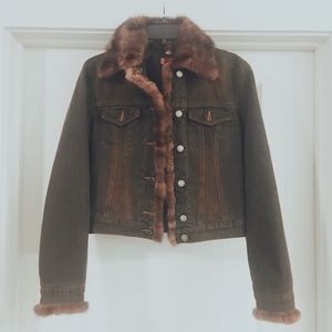 Underground Fur-Lined Vintage Denim Jacket